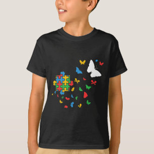 Butterfly Autismus Puzzle Autistic Autismus Bewuss T-Shirt