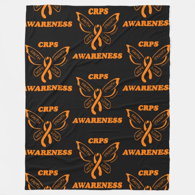 Butterfly/Awareness.. CRPS Fleecedecke (Vorderseite)