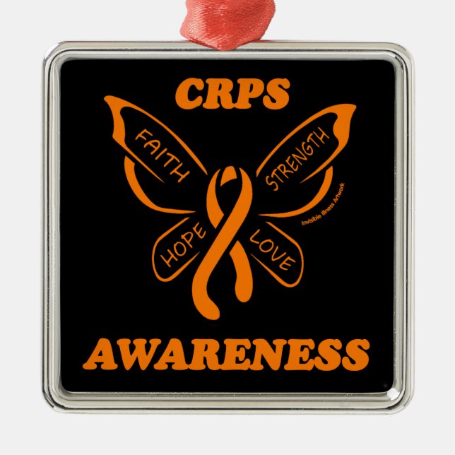 Butterfly/Awareness.. CRPS Ornament Aus Metall (Vorne)