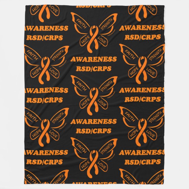 Butterfly/Awareness...RSD/CRPS Fleecedecke (Vorderseite)