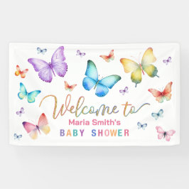 Butterfly Baby Dusche Begrüßungsbanner Banner