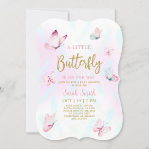 Butterfly-Baby-Dusche Einladung
