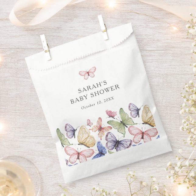 Butterfly Baby Dusche Gefälligkeitstaschen Geschenktütchen (Ausgeschnitten)