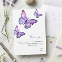 Butterfly Baby Dusche Vielen Dank Minimalistisch S