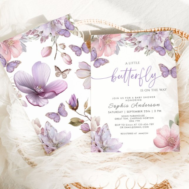 Butterfly Baby Shower  Einladung (Von Creator hochgeladen)