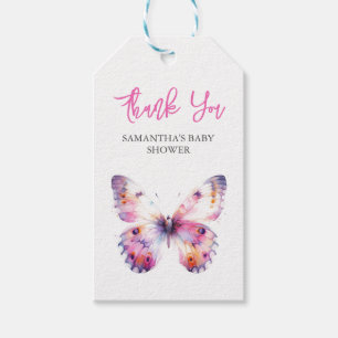 Butterfly Baby Shower Fevor Tags Vorlage Geschenkanhänger