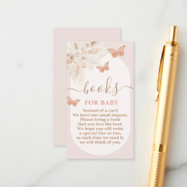 Butterfly Baby Shower Girl Books for Baby Begleitkarte