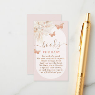 Butterfly Baby Shower Girl Books for Baby Begleitkarte