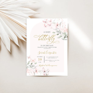 Butterfly Baby Shower Girl Einladung