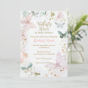 Butterfly Babydusche Schmetterling küsst Babydusch Einladung