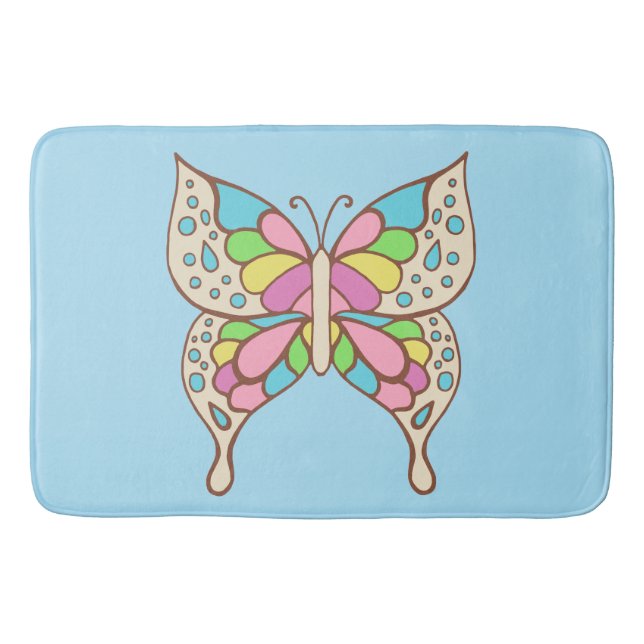 Butterfly Badewanne Rug Badematte (Vorderseite)