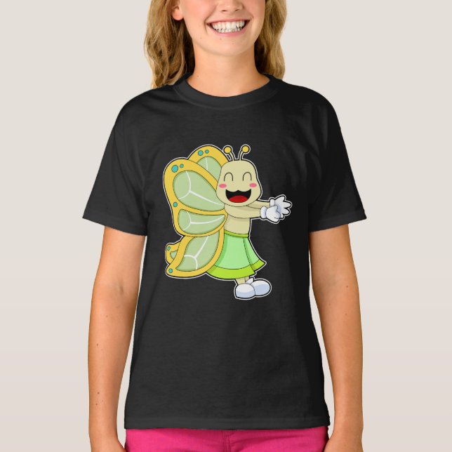 Butterfly Ballerina Ballerina Ballett Tanz T-Shirt (Vorderseite)