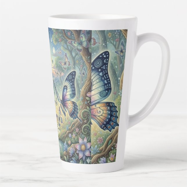 Butterfly Ballet in a Mystic Forest Milchtasse (Rechts)