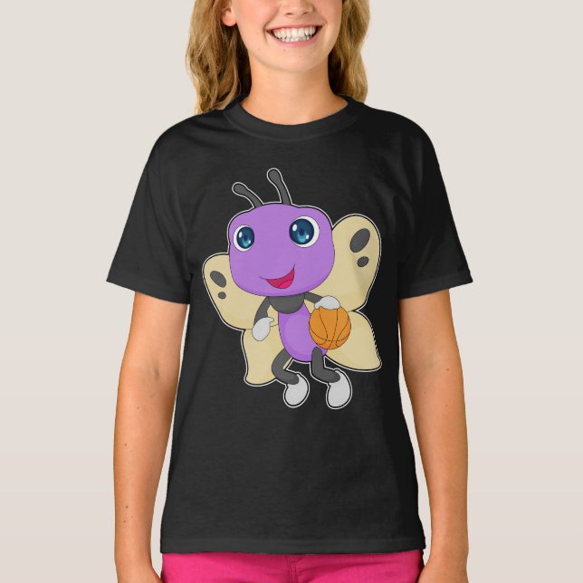 Butterfly Basketball-Spieler Basketball T-Shirt (Vorderseite)
