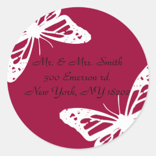 Butterfly Bat Mitzvah Reply Aufkleber Siegel