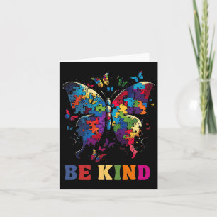 Butterfly Be Kind Autismus Sensibilisierungsmonat Karte