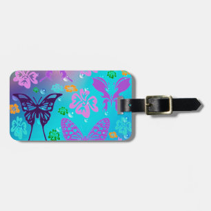 Butterfly Beautiful Aloha Hawaiian Blossom Wedding Gepäckanhänger
