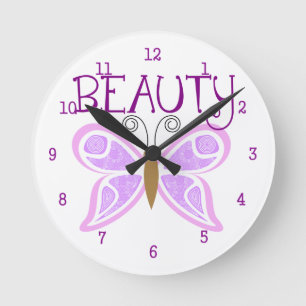 Butterfly Beauty Wall Clock Runde Wanduhr