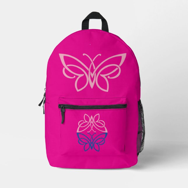 Butterfly Bedruckter Rucksack (Vorderseite)