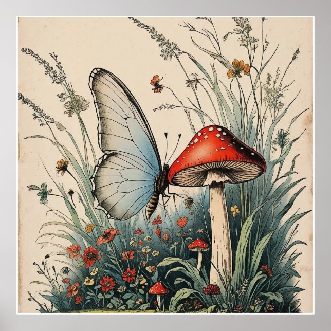 Butterfly Beneath the Bloom Poster (Vorne)