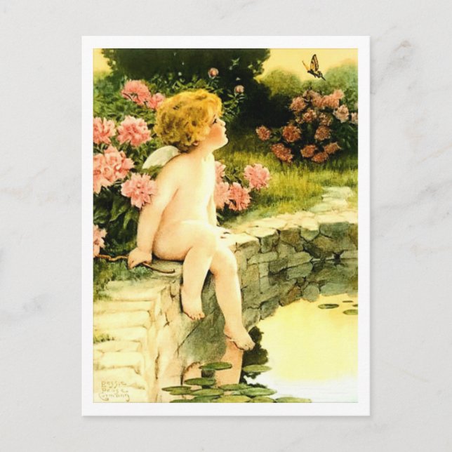BUTTERFLY Bessie Pease Gutmann Postcard Postkarte (Vorderseite)
