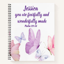 Butterfly Bible Verse Journal Notebook