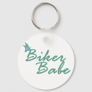 Butterfly Biker Babe Keychain Schlüsselanhänger