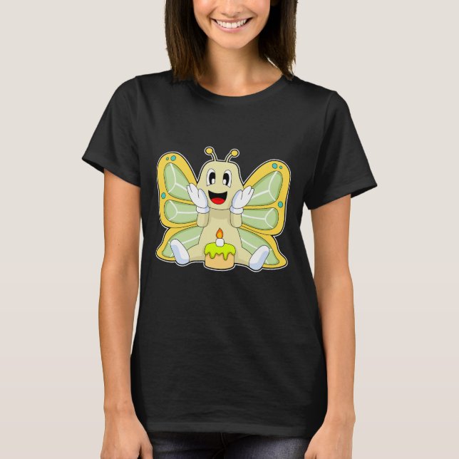 Butterfly Birthday Cake T-Shirt (Vorderseite)