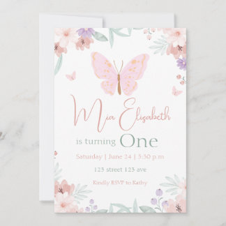 Butterfly Birthday Einladung