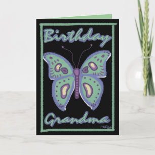 Butterfly Birthday Family Karte
