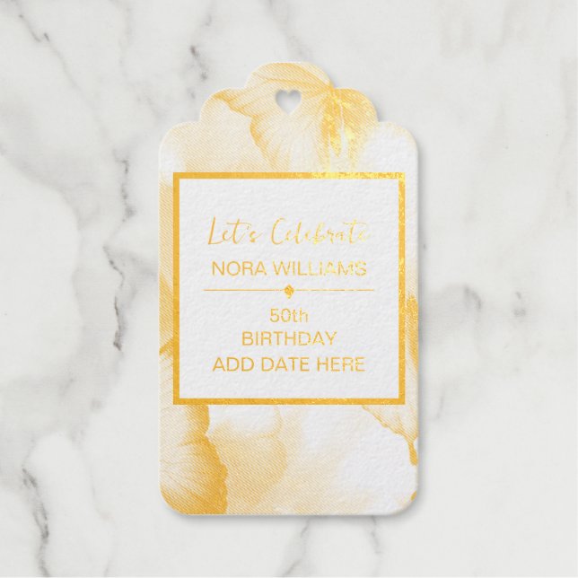 Butterfly Birthday Geschenkanhänger (Vorderseite)