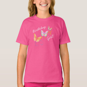 Butterfly Birthday Girl T-Shirt