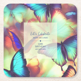 Butterfly Birthday Paper Untersetzer