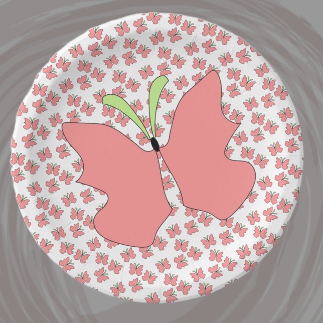 Butterfly Birthday Party Pappteller (Von Creator hochgeladen)