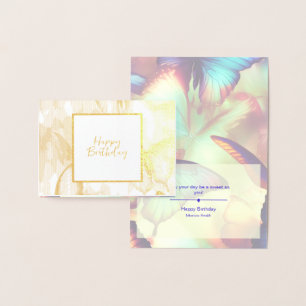 Butterfly Birthday Personalisiert Foil Card Folienkarte