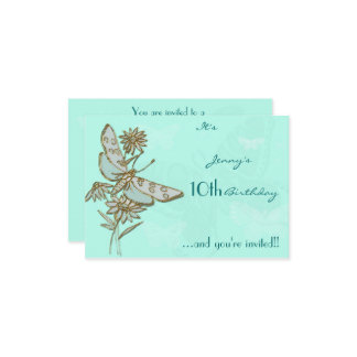 Butterfly Birthday RSVP-Karte Einladung