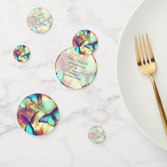 Butterfly Birthday Table Confetti Konfetti (Gruppe)