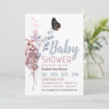 Butterfly-Blätter, elegante Babydusche