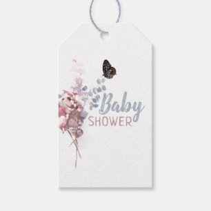 Butterfly-Blätter, elegante Babydusche Geschenkanhänger