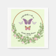 Butterfly Bliss: Babydusche Napkin
