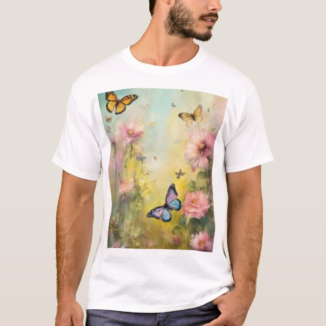 Butterfly Bliss: Der Harmonie-T - Shirt der Natur (Vorderseite)