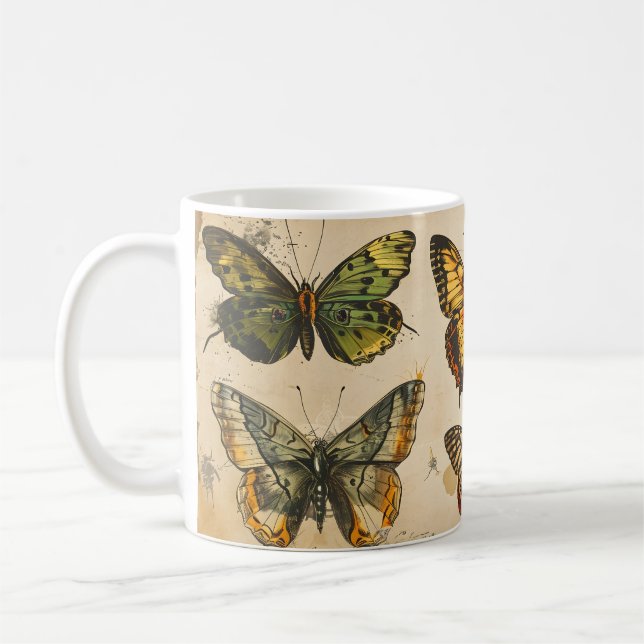 Butterfly Bliss: Vintag Kaffeetasse (Links)