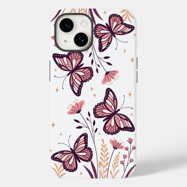 🌸 Butterfly Bloom Ästhetik - Dreamy Holographic Case-Mate iPhone Hülle (Rückseite)