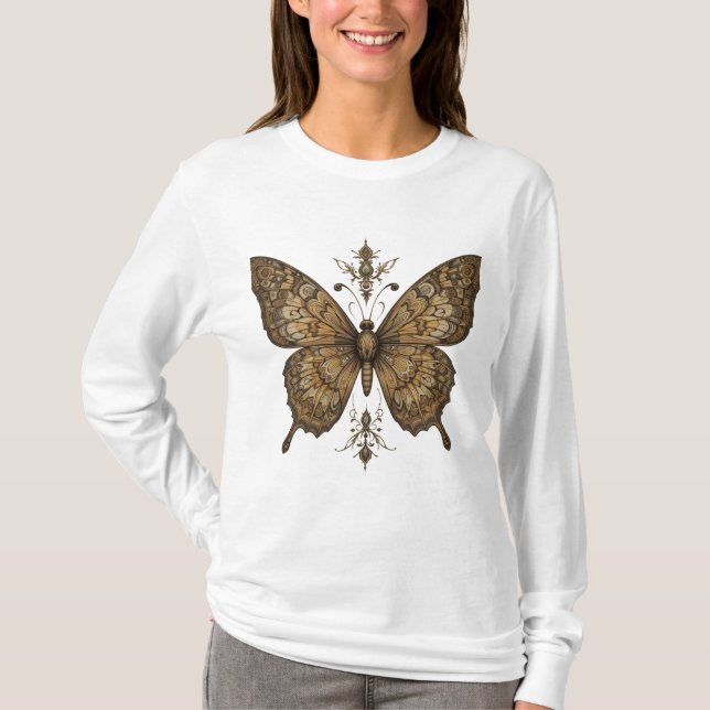 "Butterfly Bloom: Boho Chic Transformation T-Shirt (Vorderseite)