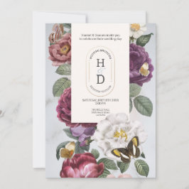 Butterfly Blooms Hochzeitssommer für moderne Blume Einladung