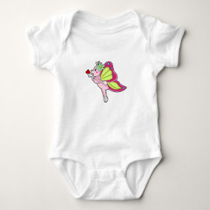 Butterfly Blossom Herz Baby Strampler