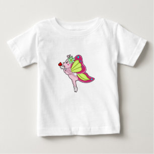 Butterfly Blossom Herz Baby T-shirt