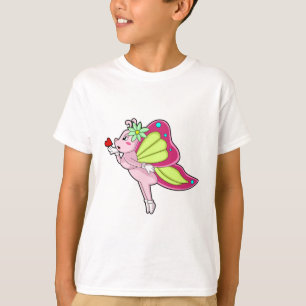 Butterfly Blossom Herz T-Shirt