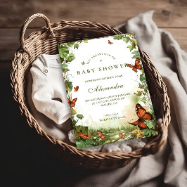 Butterfly Blossoms Baby Shower Einladung