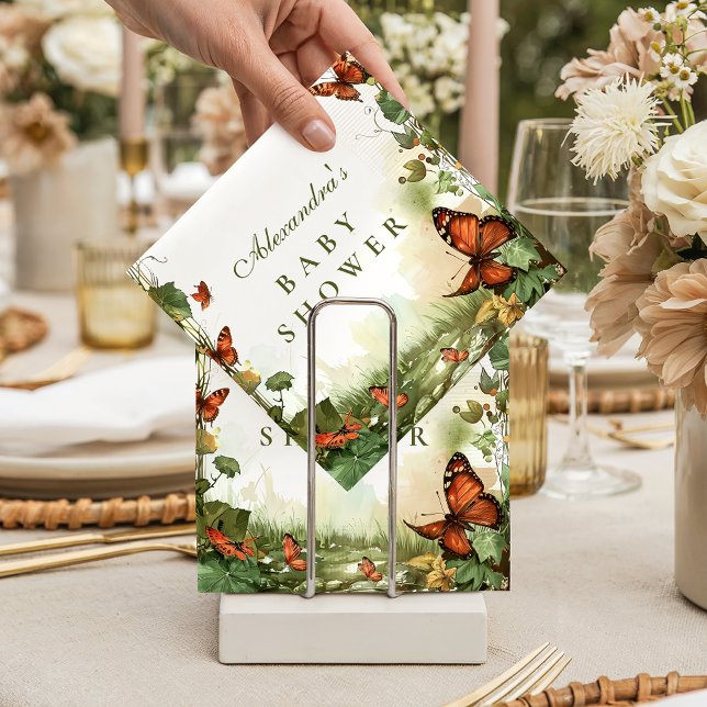 Butterfly Blossoms Baby Shower Serviette (Von Creator hochgeladen)